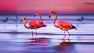 pink birds