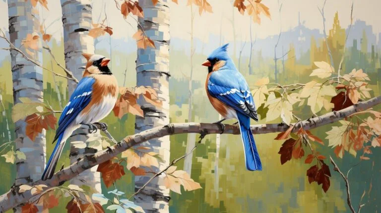 seeing a blue jay and cardinal together