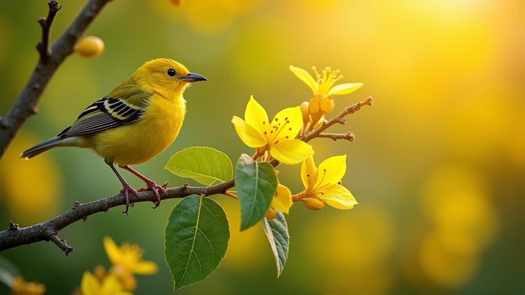 brightly colored summer visitor