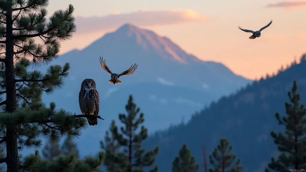 diverse owls of mountains