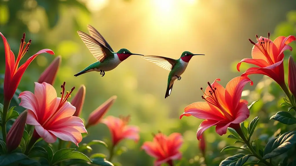 nectar rich blooms attract birds