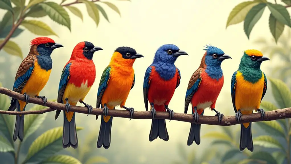 variety of african birds