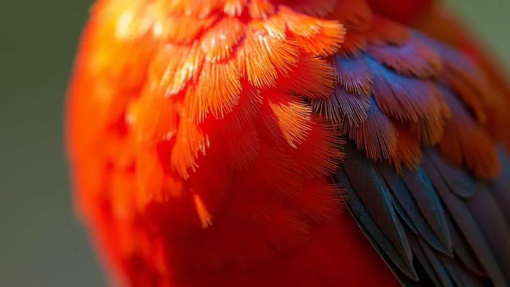 vibrant plumage of birds