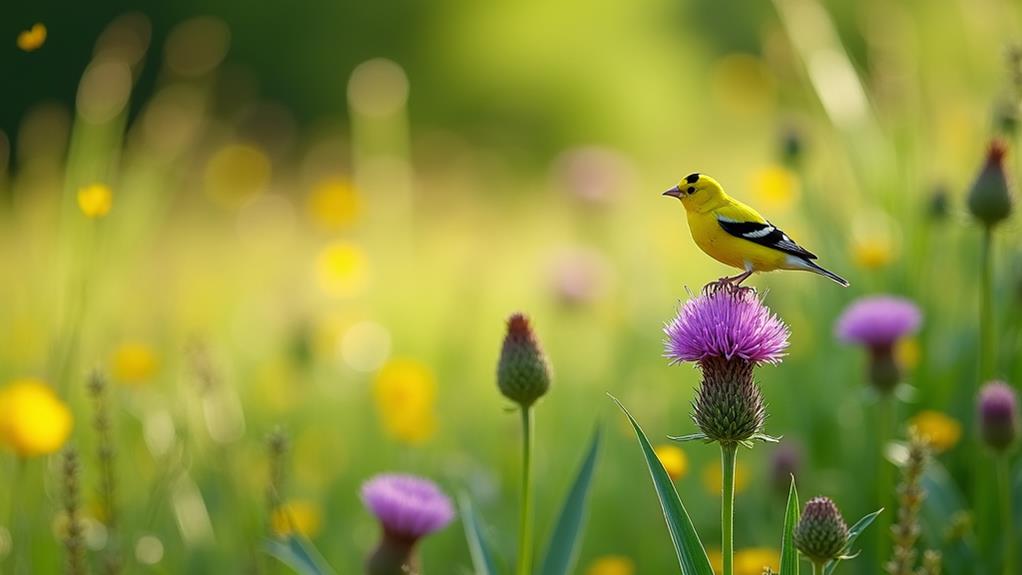 vibrant yellow summer bird